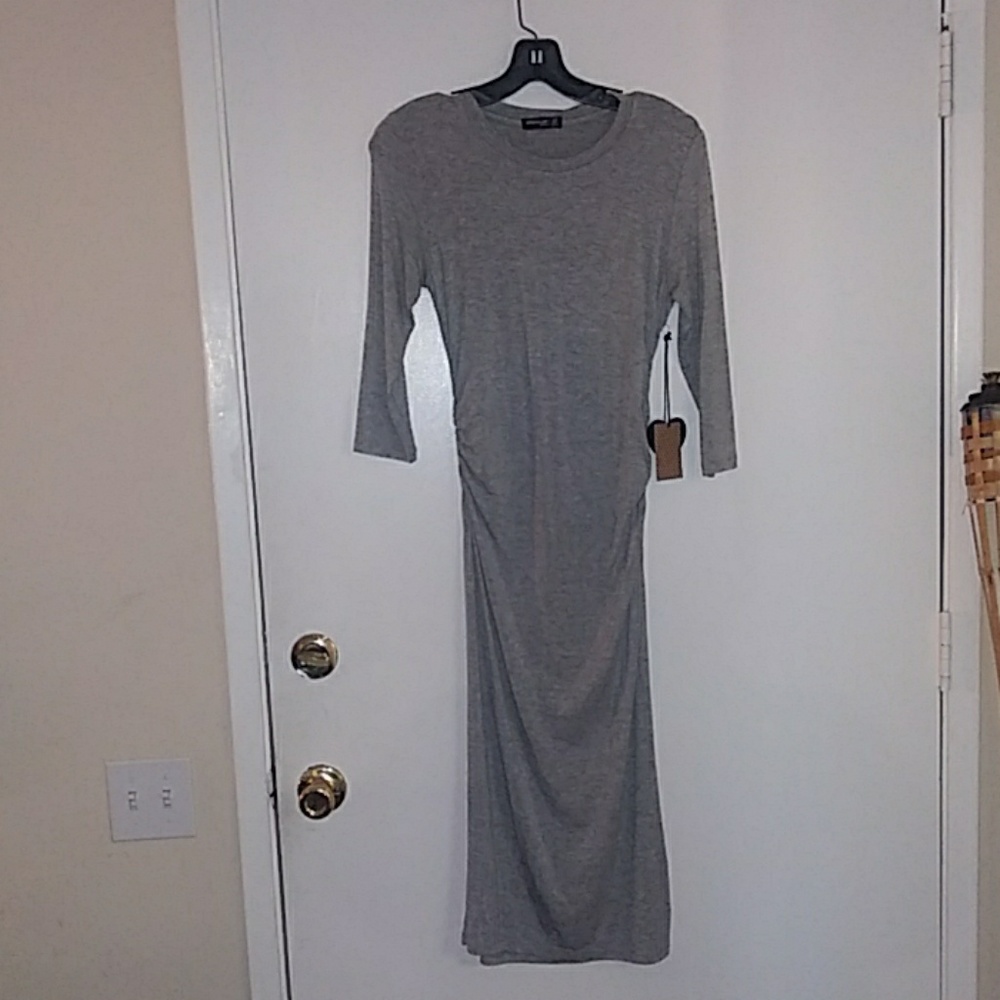Grey Long Sleeve Dress